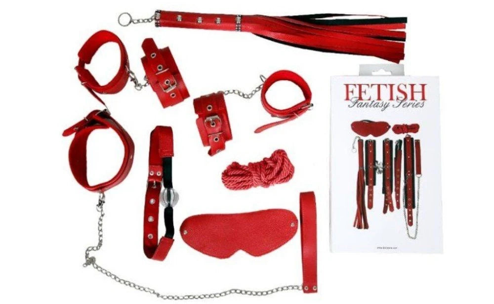 Frowzer Fetish Fantasy Series 7 Pcs. Fetiş Pozisyon Seti - Kırmızı
