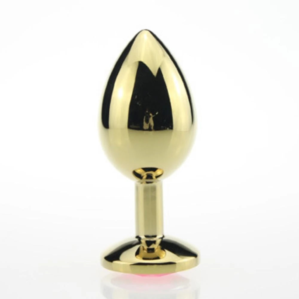 Frowzer Gold Small Mor Kristal Taşlı Metal Anal Plug