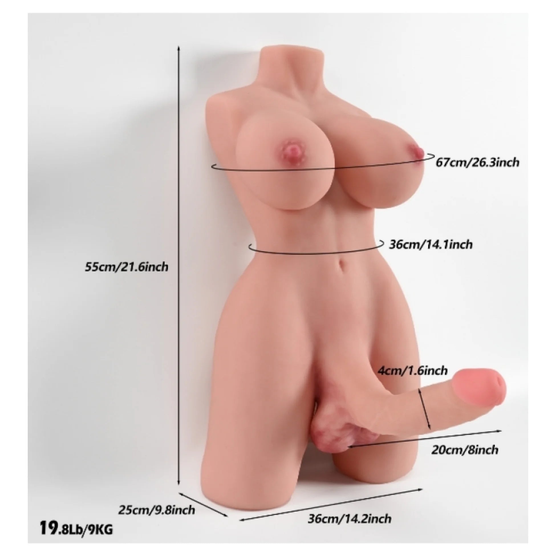 Frowzer Masturbation Flesh Transeksüel Vajina Mastürbatör 9 Kg.