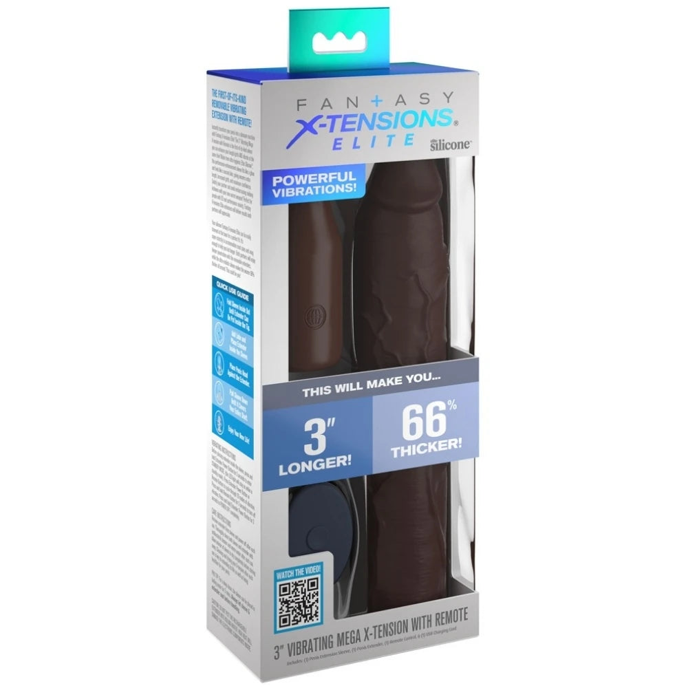 Pipedream Fantasy X-Tensions Elite Vibrating 3'' Plug Titreşimli Penis Kılıfı