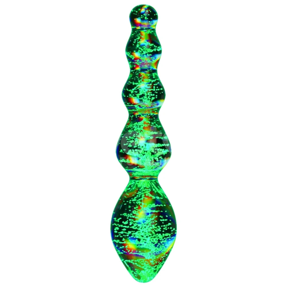 Lovetoy Glow Twilight Gleam Glass Dildo-Tantalizing Orbs Cam Dildo LV610002