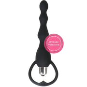 Erox Anal Fantasy Boğumlu 10 Mod Titreşimli Anal Vibratör-Black