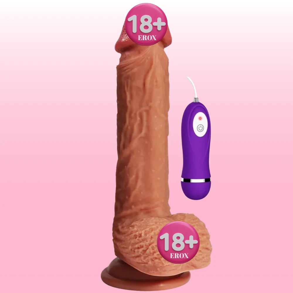 Shequ Dildo Series Dean Natural Doku 21 Cm Titreşimli Realistik Penis