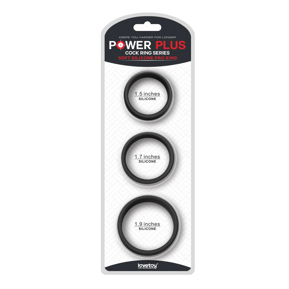 Lovetoy Power Plus Soft Silicone Pro Ring Penis Halkası Seti LV443002