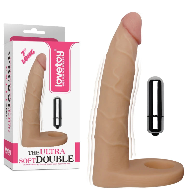 Lovetoy The Ultra Soft Double 17.8 cm Titreşimli Anal Penis LV1133