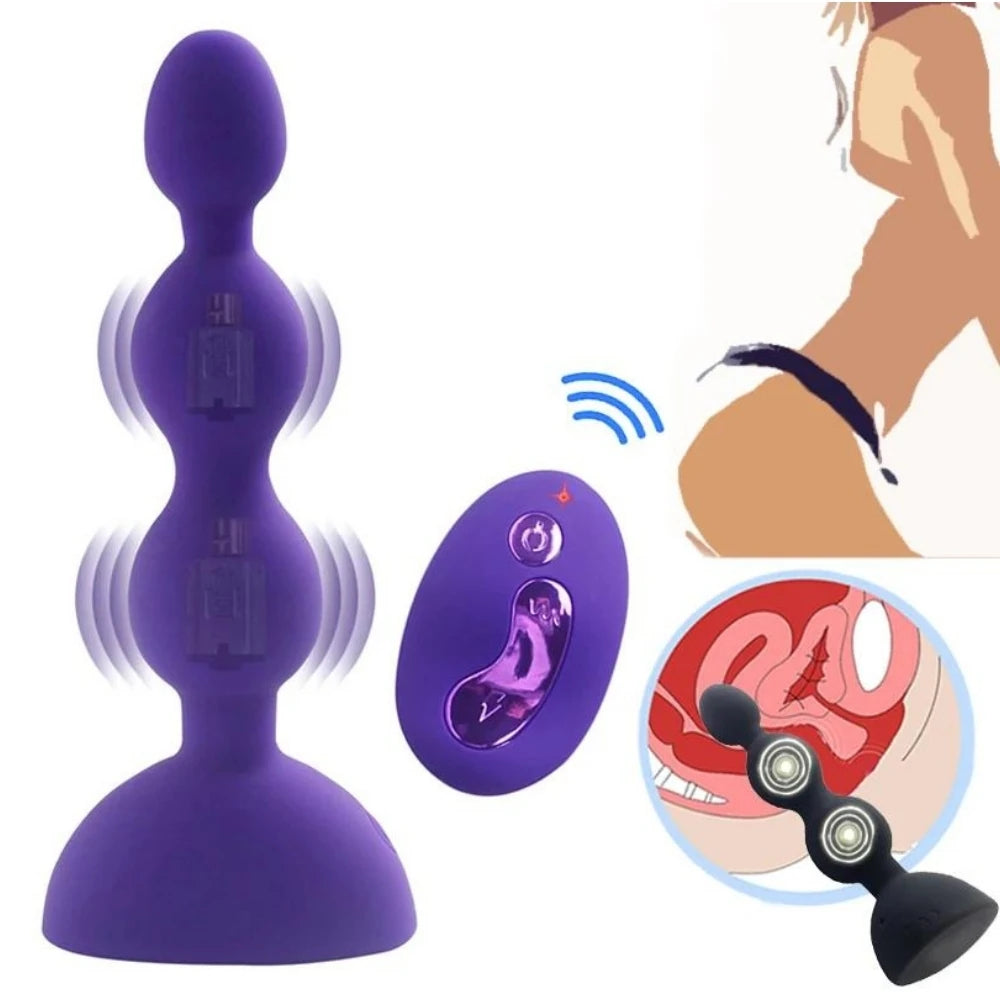 Aphrodisia Silicone Beads Uzaktan Kumandalı Boncuklu Anal Vibratör