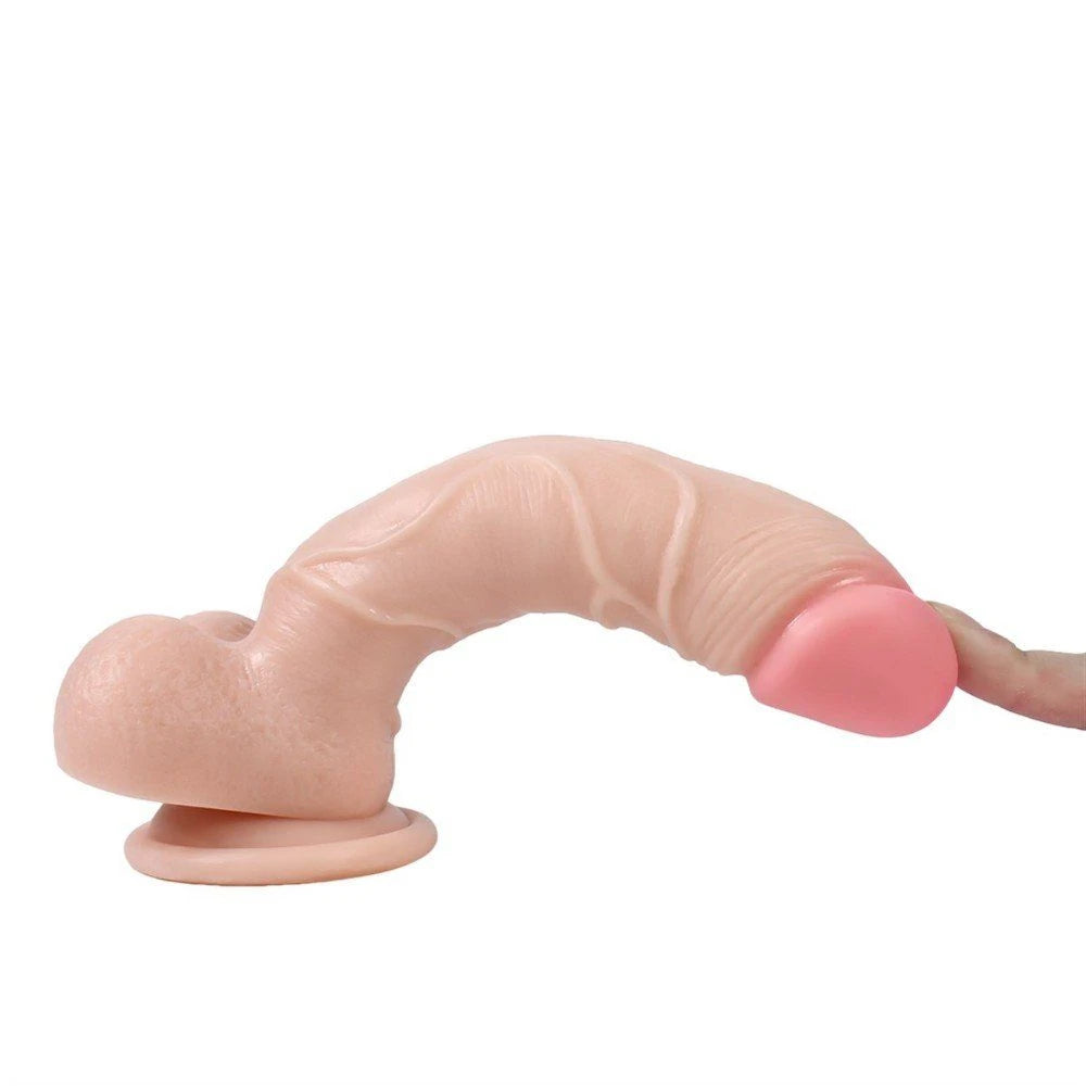 Xise Dildo Series Beat Flexible Silicone Belden Bağlamalı Realistik Penis 19 Cm