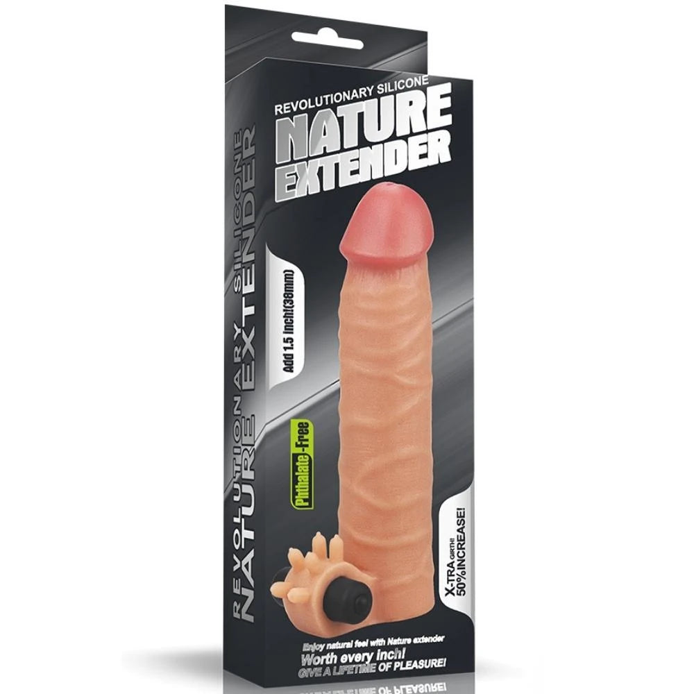 Lovetoy Nature Extender Natural Et Doku Titreşimli Penis Kılıfı LV414100