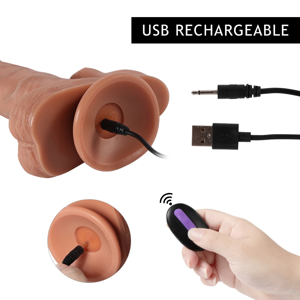 Shequ Dildo Series Brody 21.5 Cm Titreşimli Realistik Penis