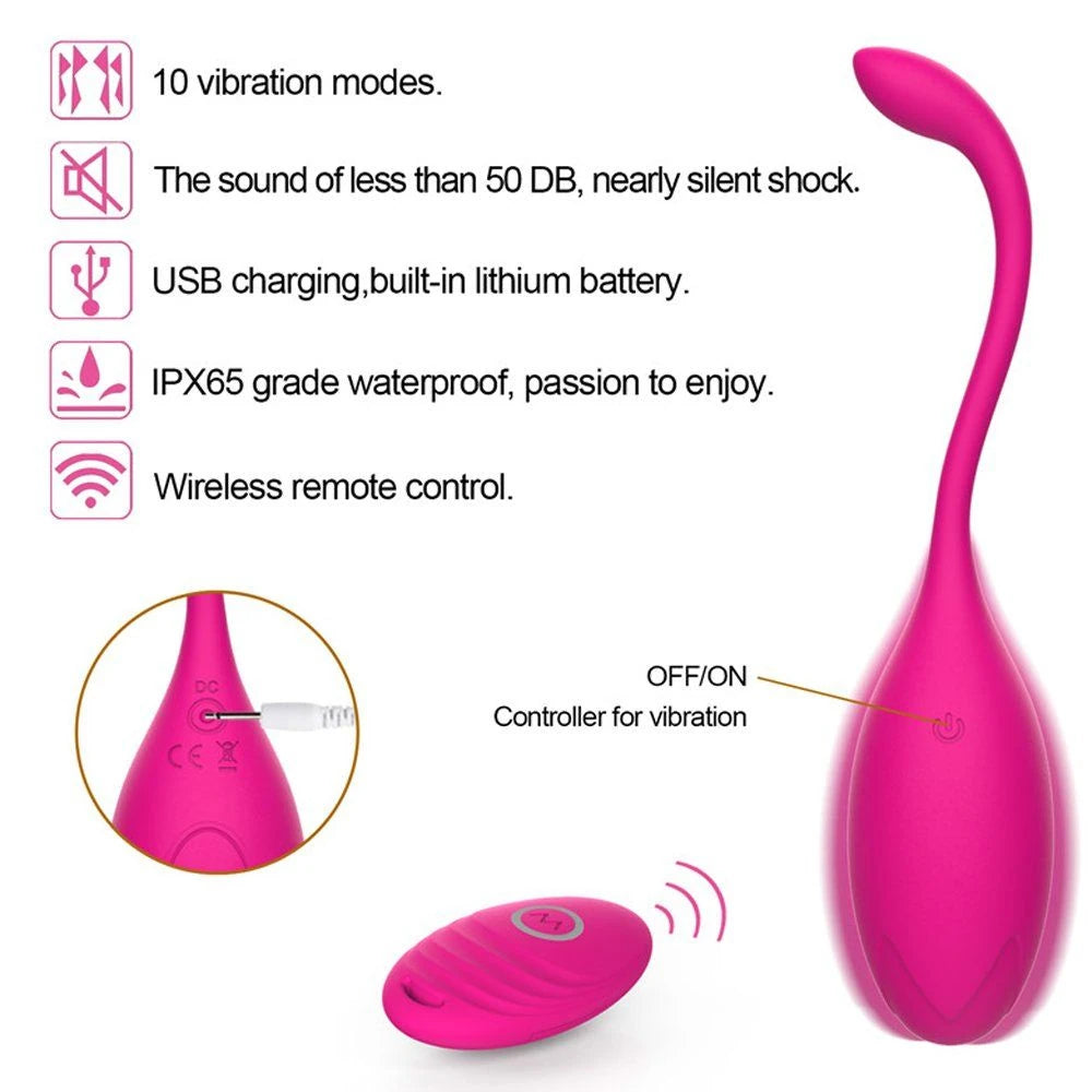 Frowzer Benwa Balls Uzaktan Kumandalı Kegel Egzersiz Vibratörü-Pink