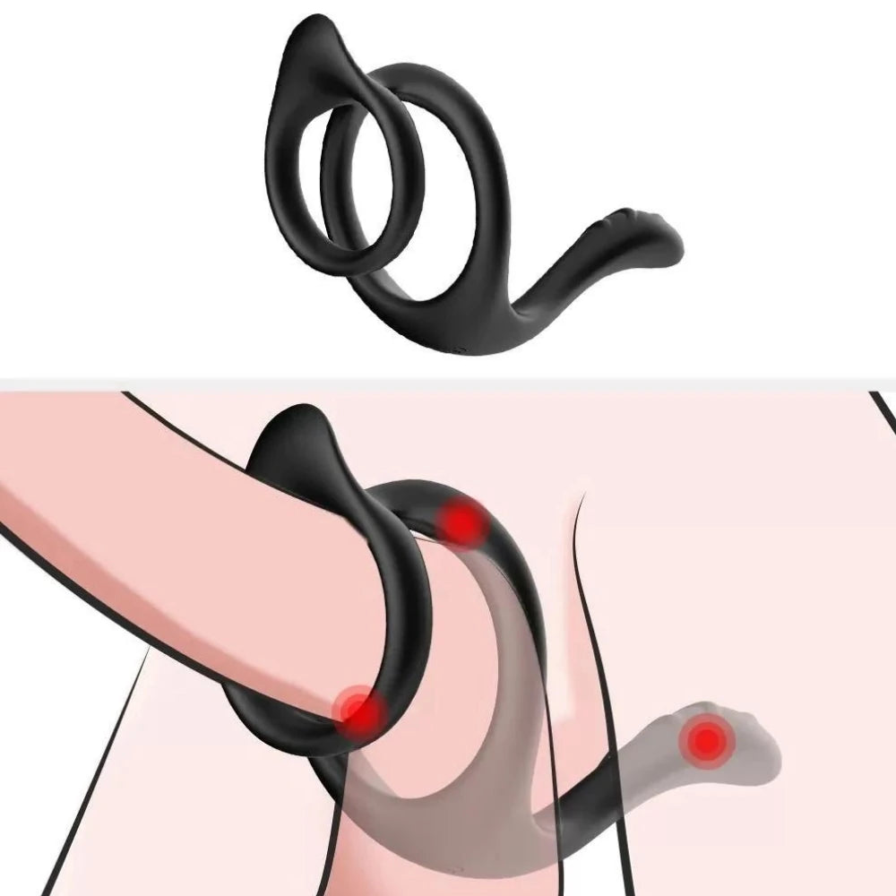 Frowzer Tail Perine Testis Destekli Esnek Penis Halkası