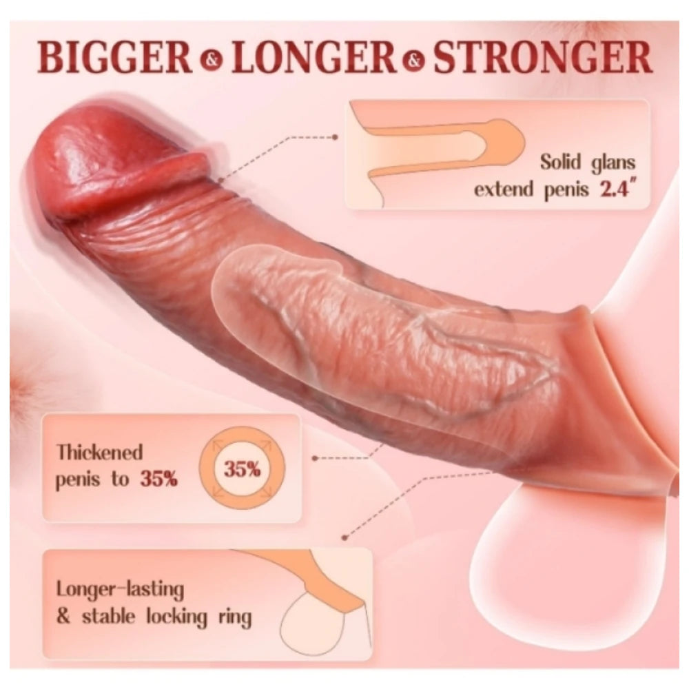 Frowzer Realistic Sleeve Telefon Kontrollü Titreşimli Gerçek Doku Penis Kılıfı