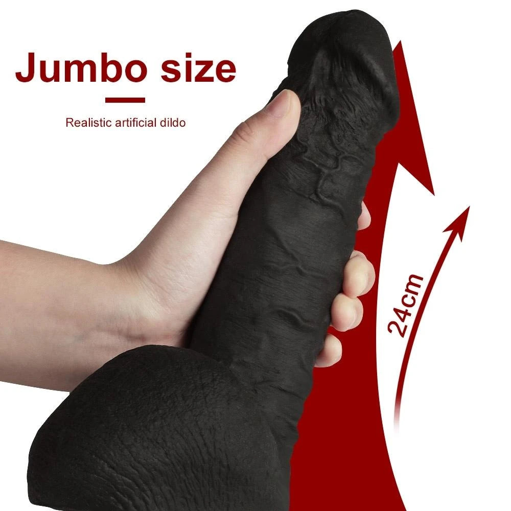 Xise Dildo Series Neptune Natural Doku Realistik Penis XS-WBB10052-Black