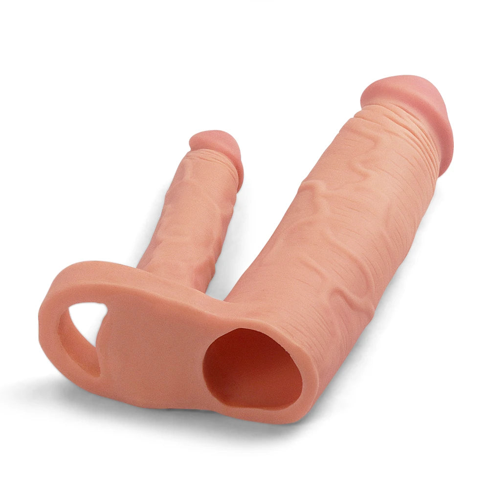 Lovetoy Pleasure X Tender 5 cm Dolgulu Çift Taraflı Penis Kılıfı