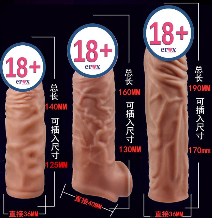 Frowzer Yumuşak Et Dokulu 19 Cm Melez Penis Kılıfı