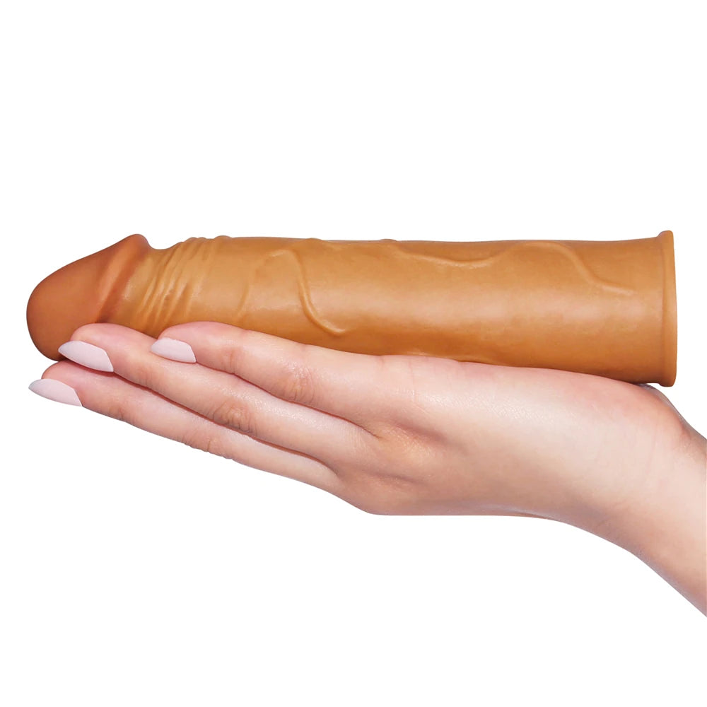 Lovetoy Pleasure X-Tender 3 cm Dolgulu Melez Realistik Penis Kılıfı