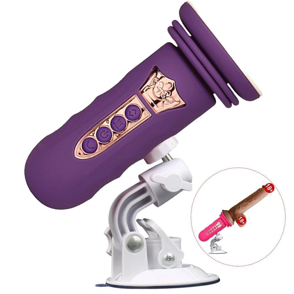 Frowzer Suction Cup Sex Machine Realistik Penis Uyumlu Seks Makinesi-Purple