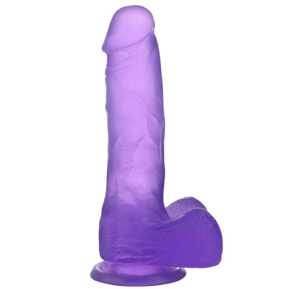 Lovetoy Jelly Studs Purple Medium 17 cm Kemerli Jel Dildo LV3101
