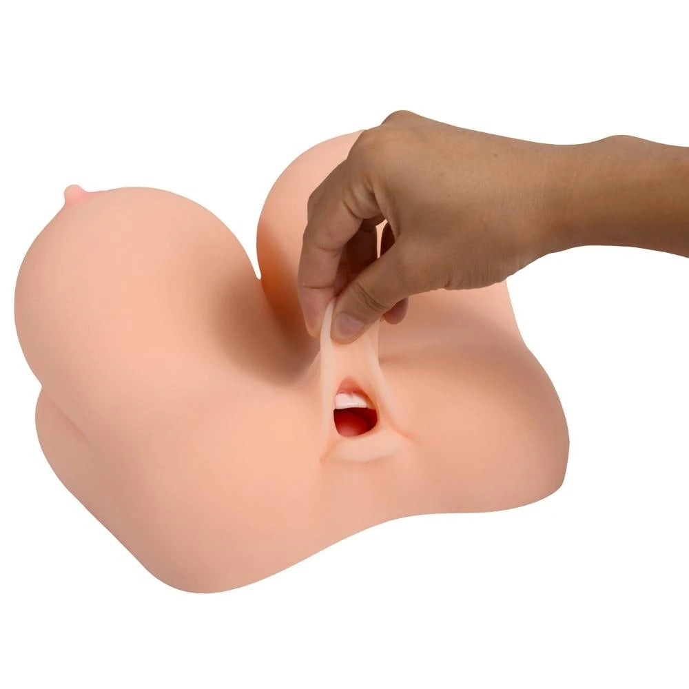 Shequ Elegant Oral ve Vajinal Göğüslü Masturbator