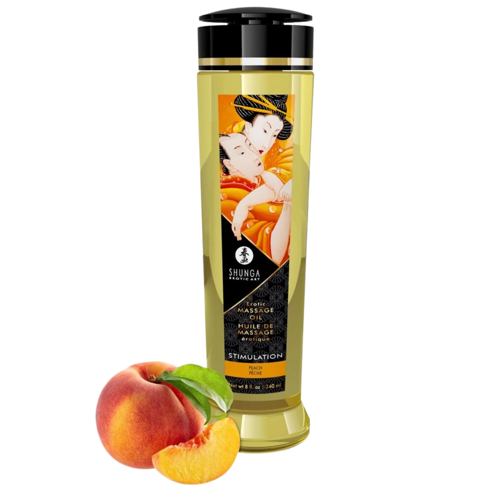 Shunga Massage Oil Sensation Şeftali Aromalı Isıtmalı Masaj Yağı 240 Ml.