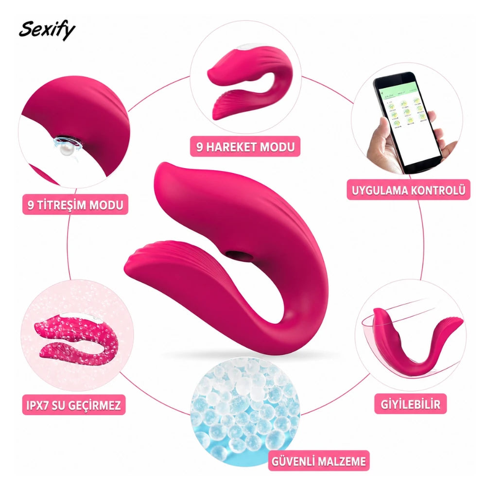 Frowzer The Vibe Nata Telefon Kontrollü Emişli Partner Vibratör