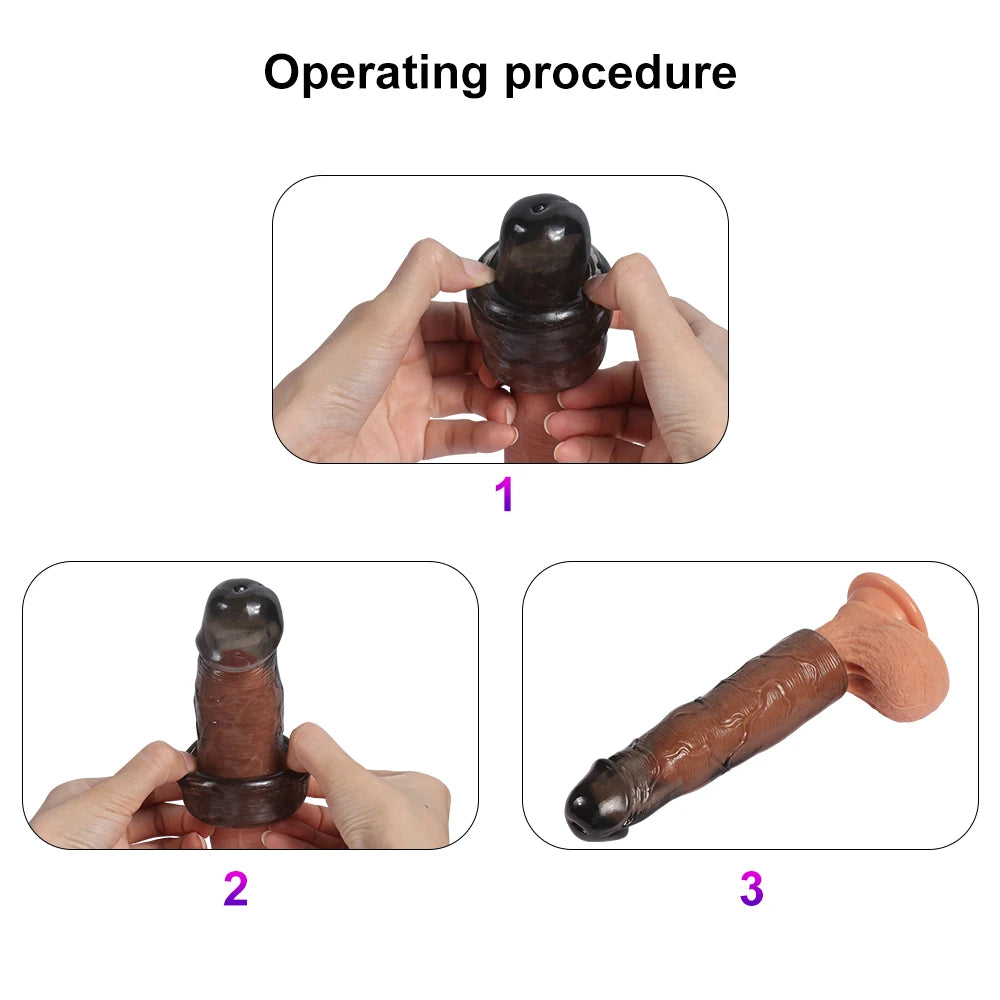 Shequ 3 Farklı Boyda Melez Penis Kılıfı Seti