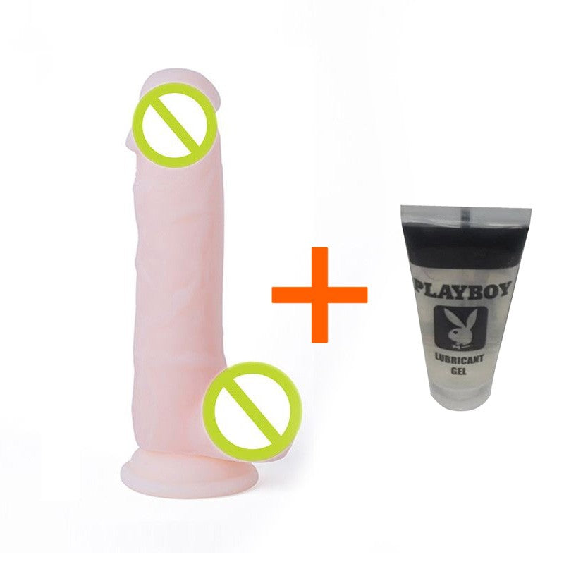 MeyraBest Medikal Silikon 19,5 Cm Yumuşak Jel Dildo Penis Ten Renginde