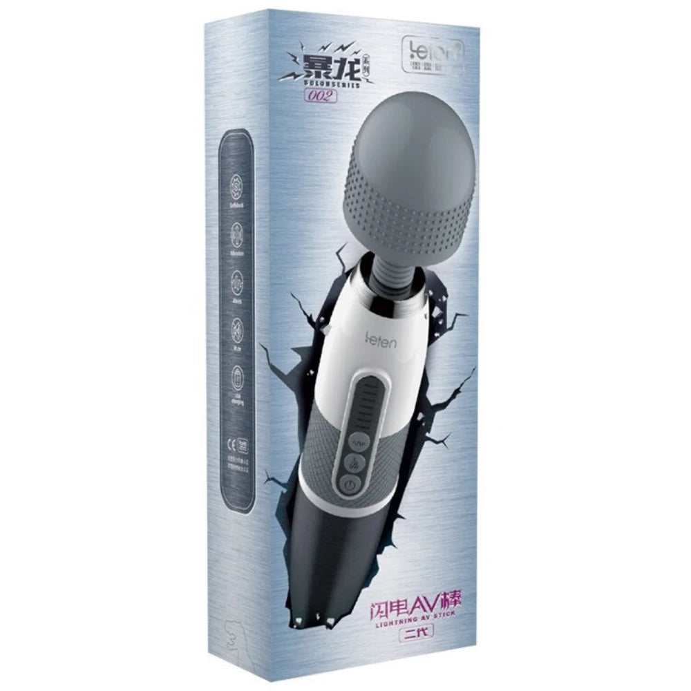 Leten Massager Lightning Huge Big Head Magic Masaj Wand Vibrator