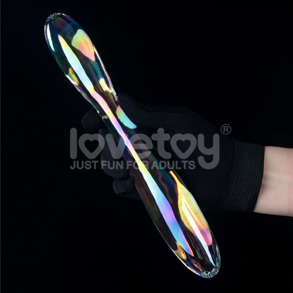 Lovetoy Twilight Gleam Glass Dildo-Double Delight Çif Taraflı Cam Dildo LV610025