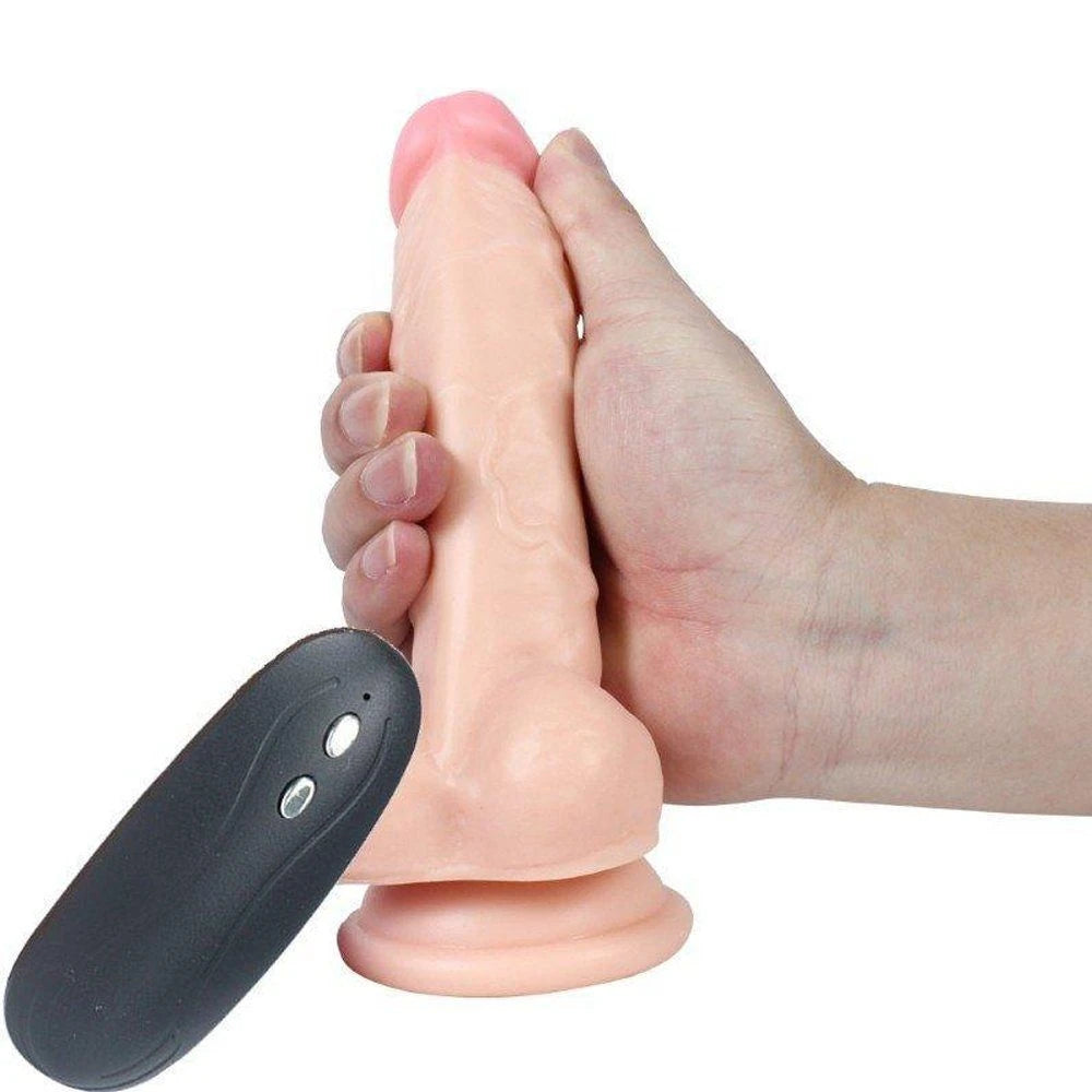 Xise Dildo Series Adonis Strapon 10 Mod Titreşimli Belden Bağlamalı Realistik Penis 18 Cm