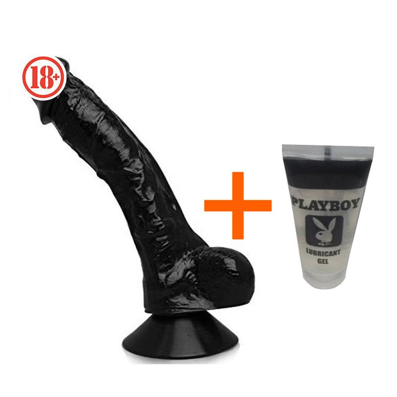 MeyraBest Kristal Jel Dokuda Vantuzlu Vibratör 24 cm Siyah