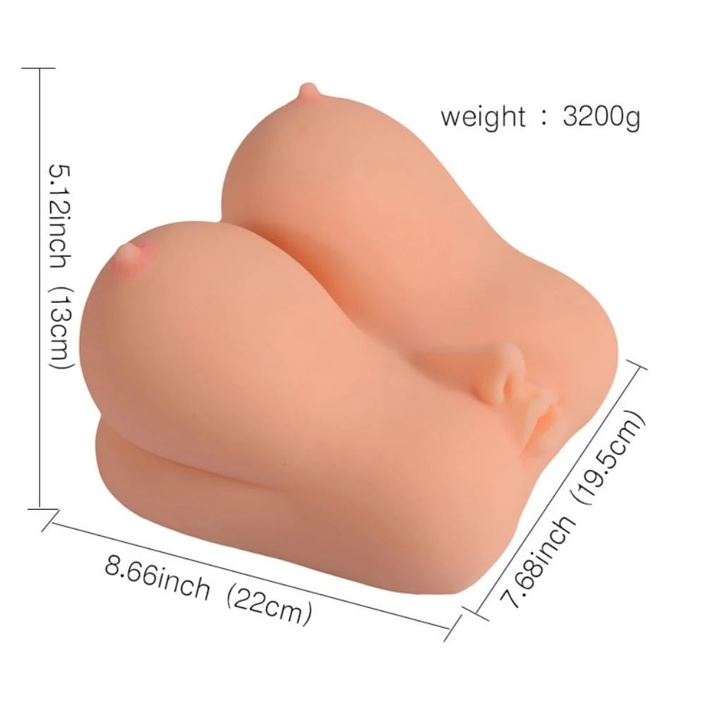 Shequ Elegant Oral ve Vajinal Göğüslü Masturbator
