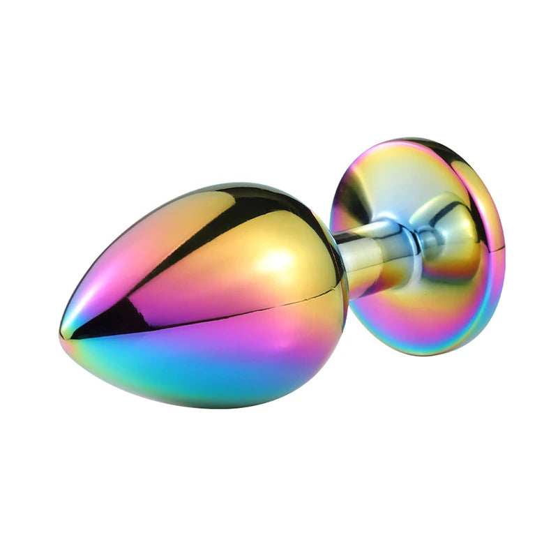 Frowzer Rainbow Hot Cooling Pink Medium Anal Metal Plug