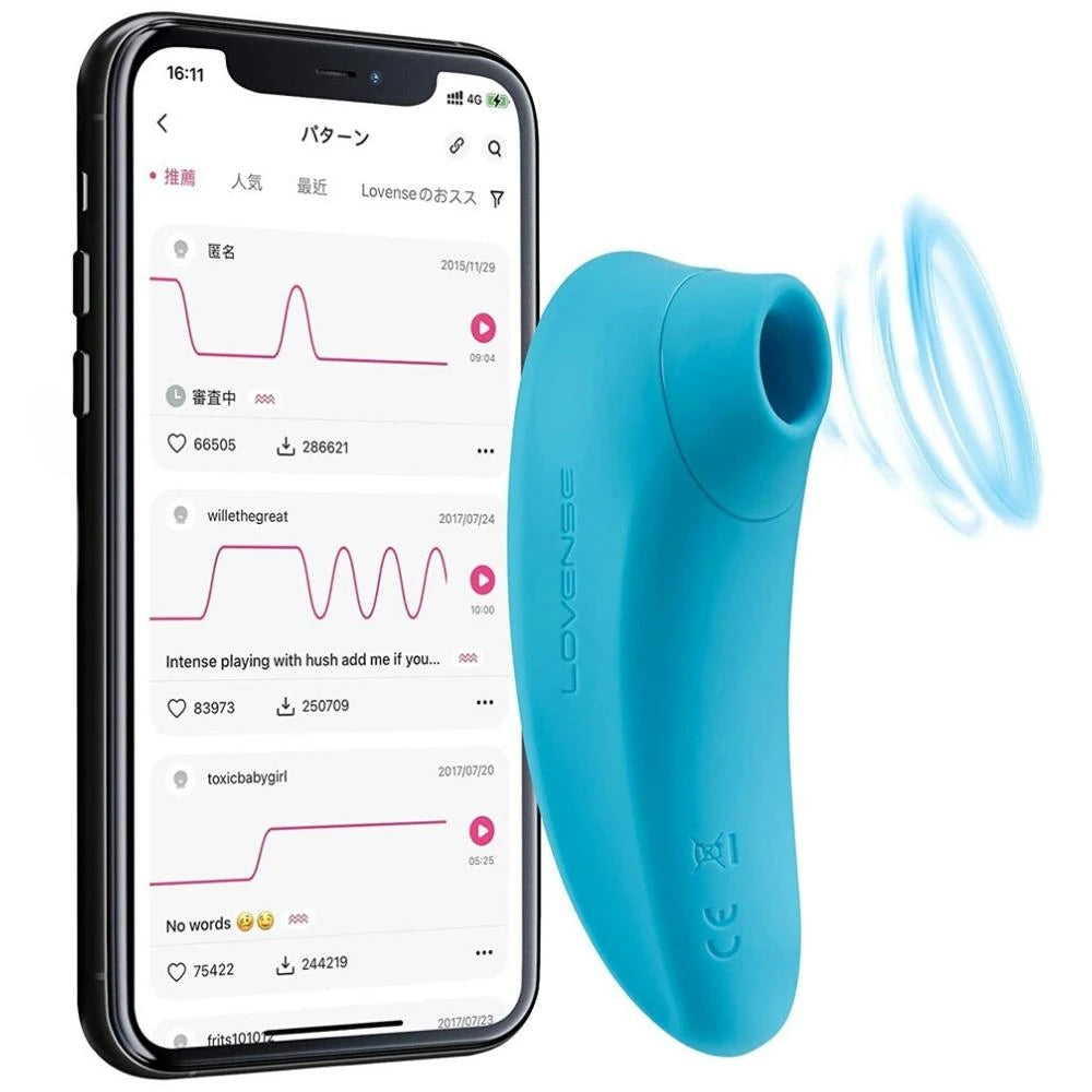 Lovense Tenera Telefon Kontrollü Emiş Güçlü Vibratör