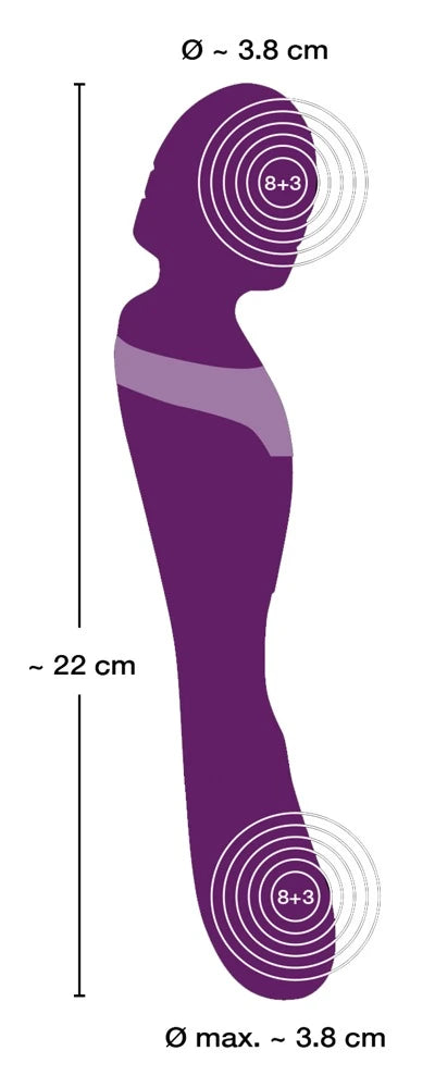 Javida Double Vibro Massager Çift Taraflı Masaj Wand Vibratör