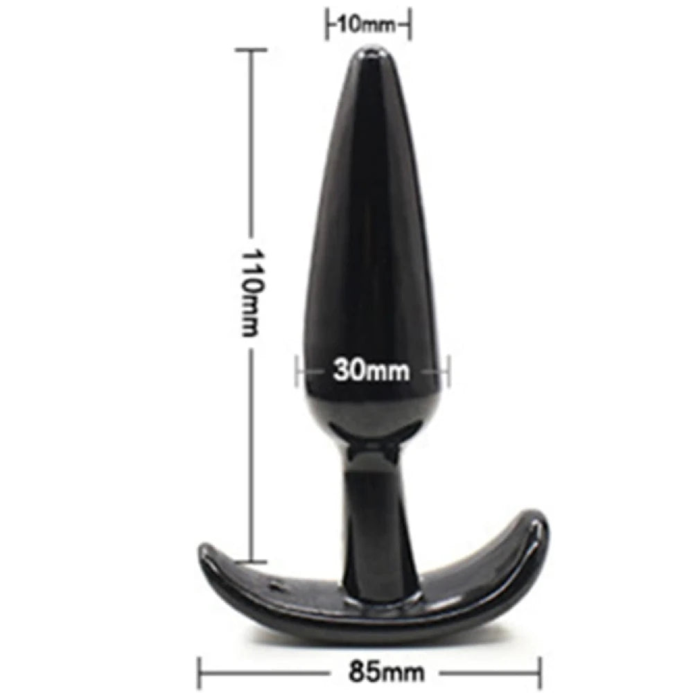 Frowzer Anal Fantasy Silicone Jelly Butt Plug Anal Alıştırıcı-Black
