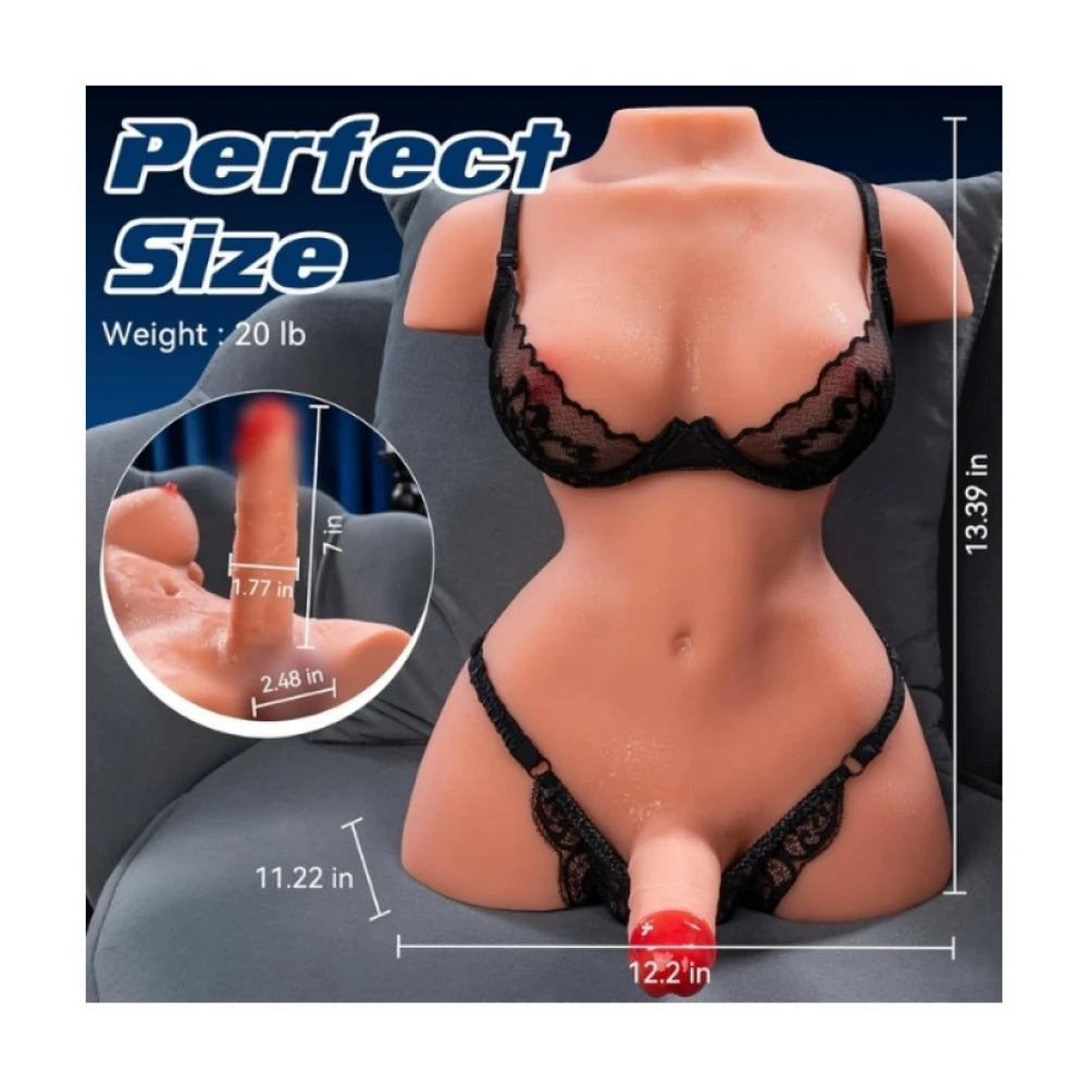 Erox Masturbation İleri Geri Penis Haraketli 9 Kg Trans Yarım Vücut Mastürbatör