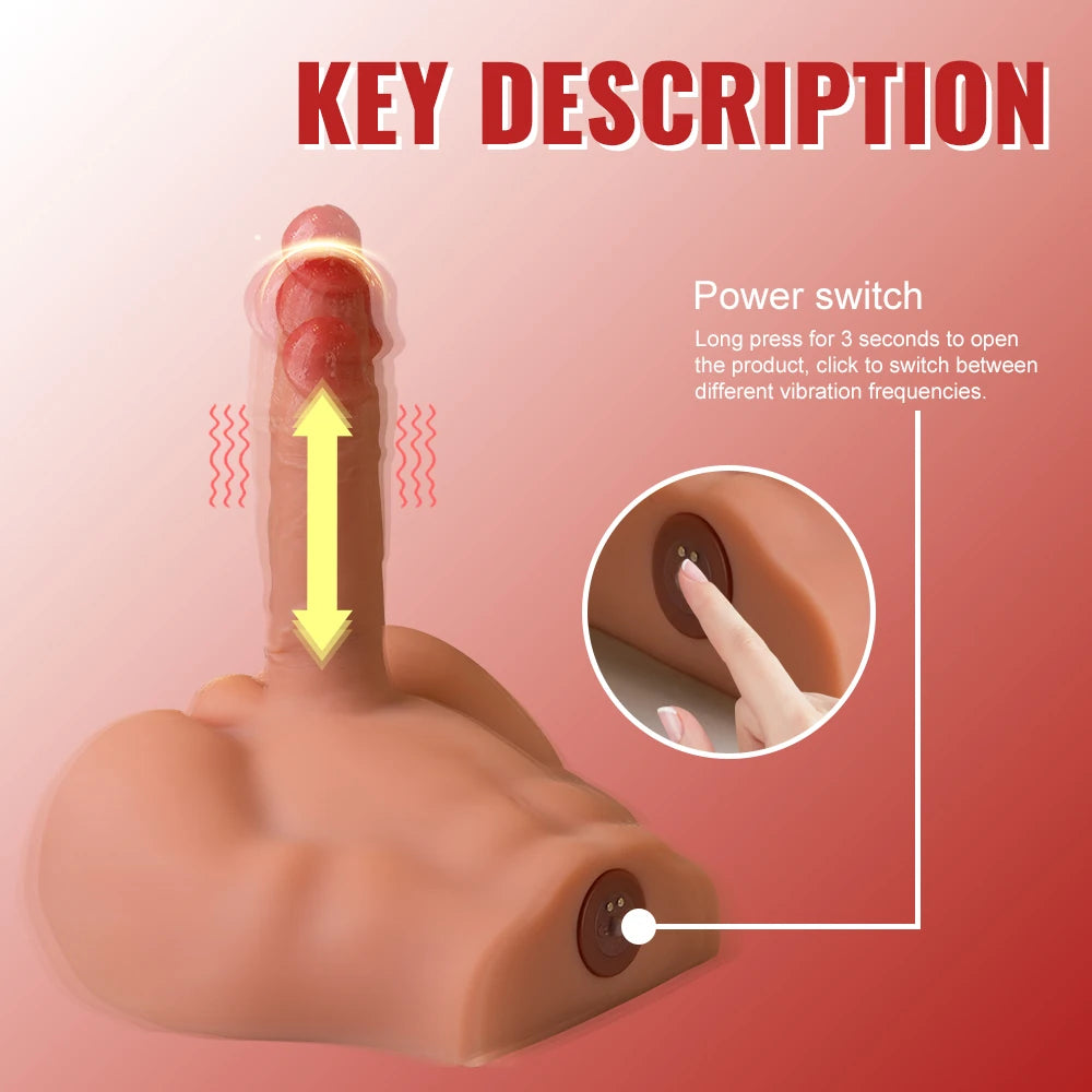 Shequ Peel Hareketli Realistik Erkek Yarım Vücut Masturbator SQ-MAR30022V