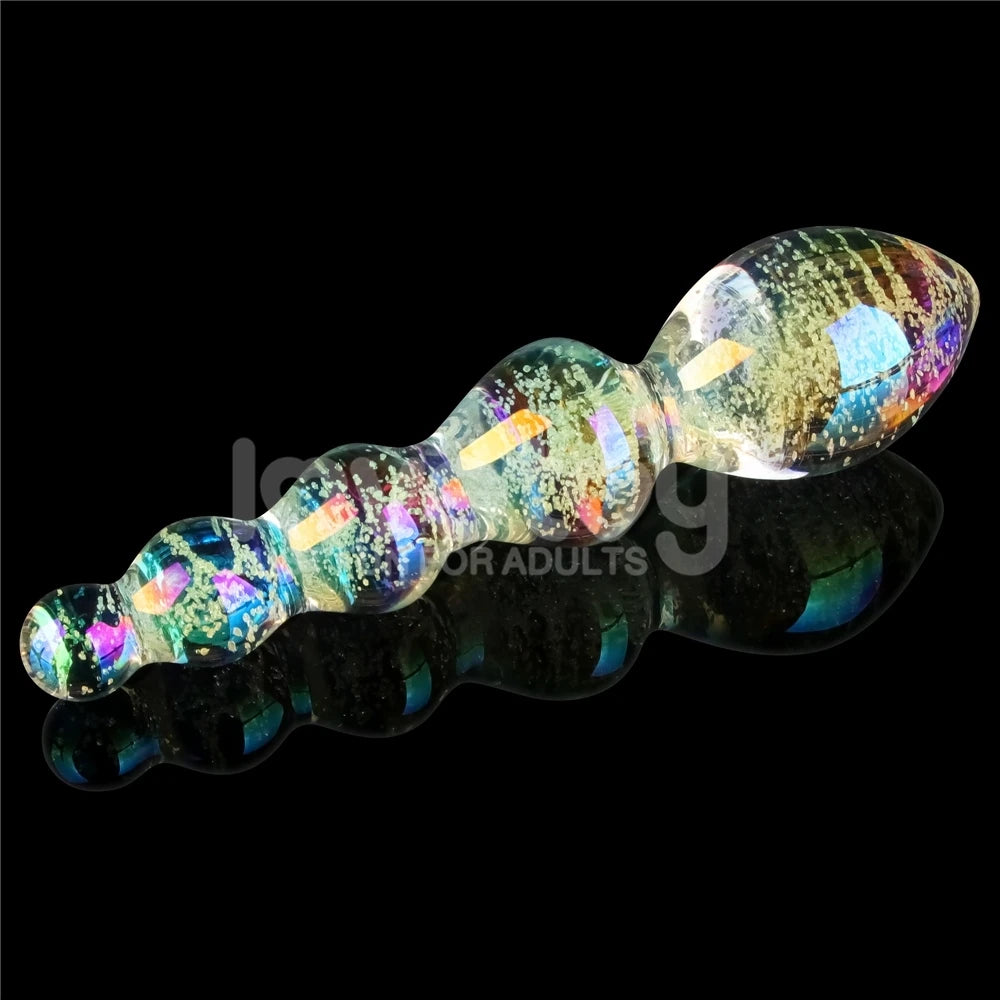 Lovetoy Glow Twilight Gleam Glass Dildo-Tantalizing Orbs Cam Dildo LV610002
