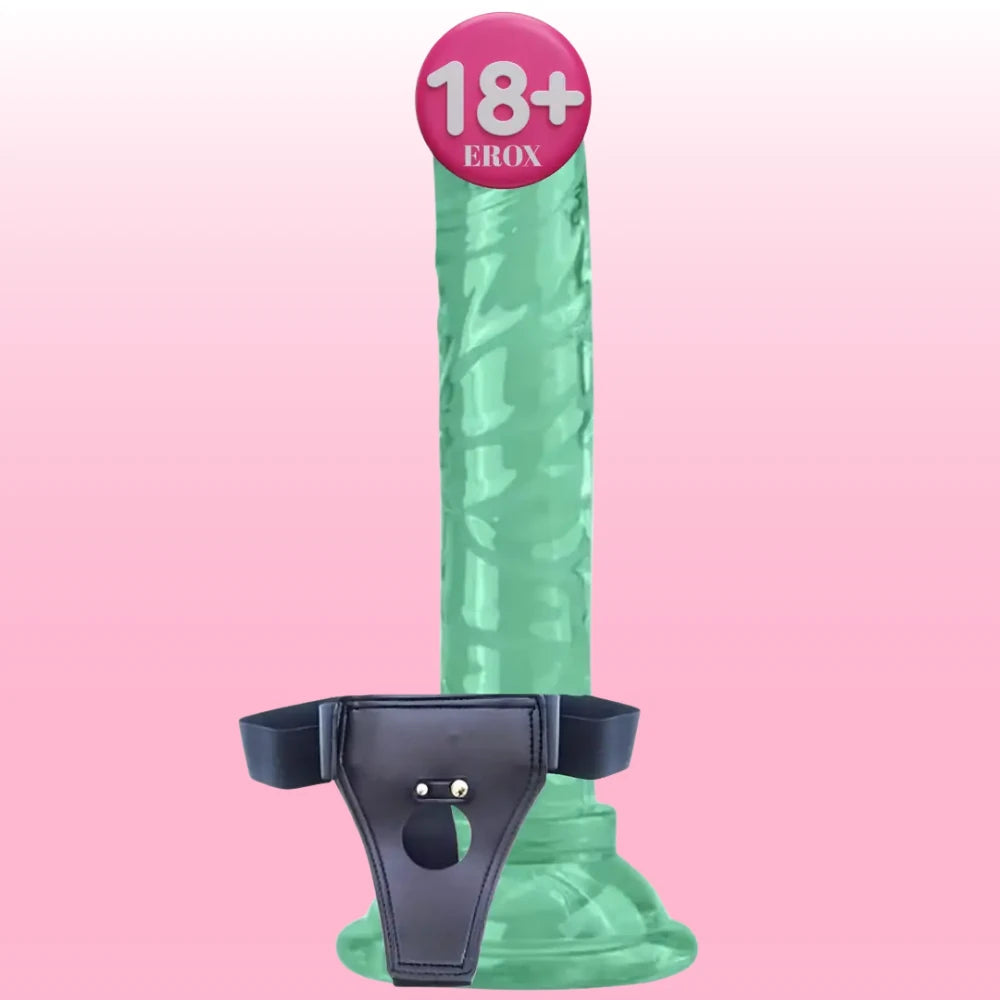 Frowzer Jelly Strap-On 14.5 cm Balden Bağlamalı Realistik Penis-Green