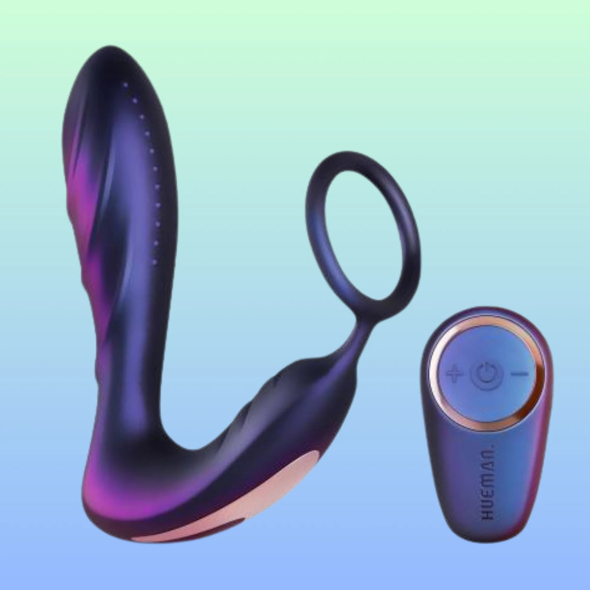 Hueman Black Hole Anal Vibrator With Cockring Anal Vibratör