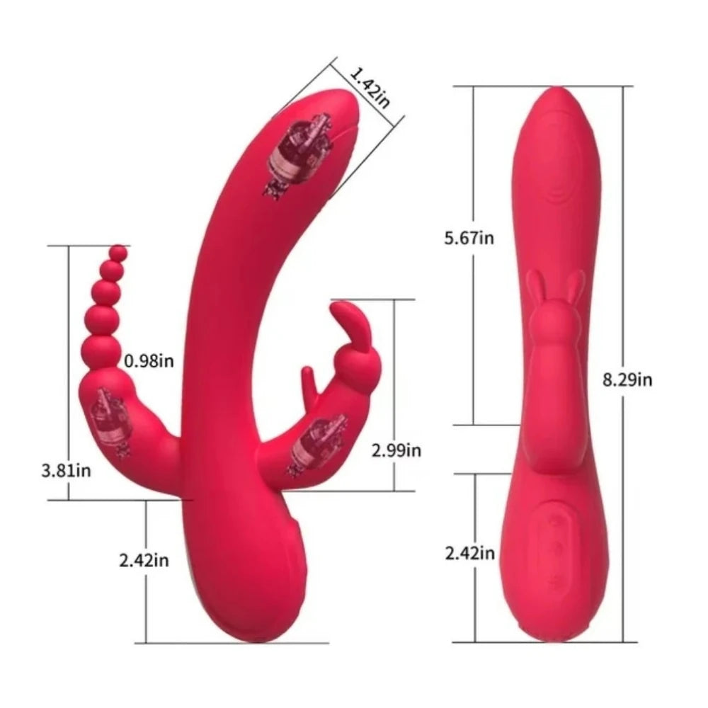 Frowzer World Meilisa 3 İn 1 Clitoral Massager Rabbit Vibratör