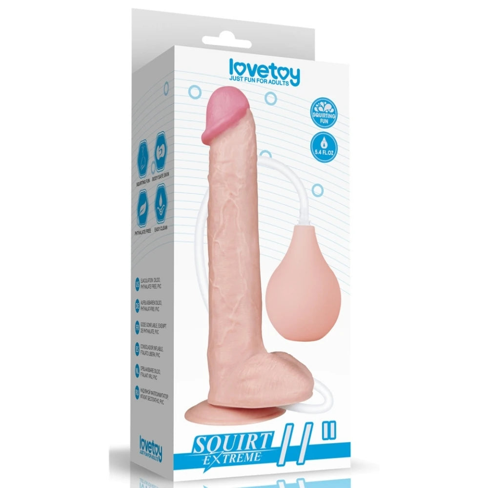 Lovetoy Squirt Extreme Dildo 28 Cm Boşalabilir Realistik Penis LV116023