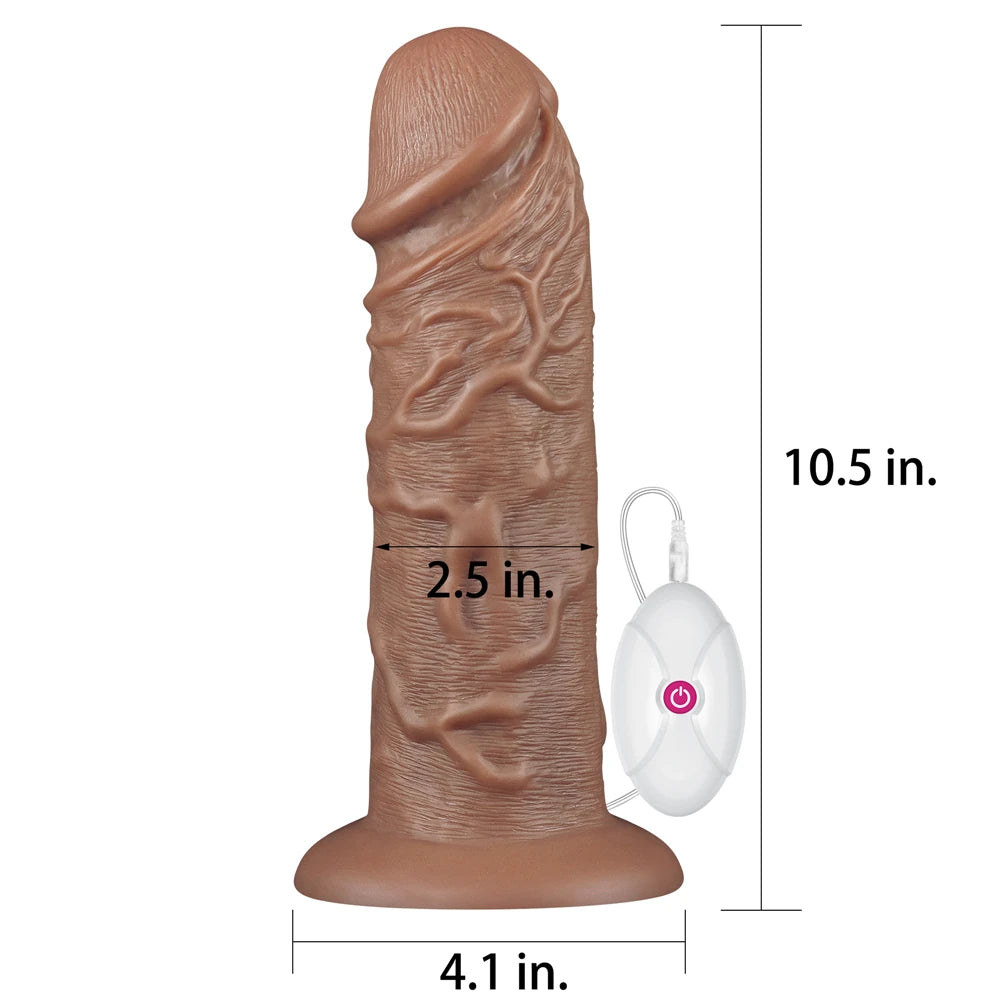 Lovetoy Realistic Chubby Vibrating Dildo 26.6 cm Büyük Realistik Penis LV111120