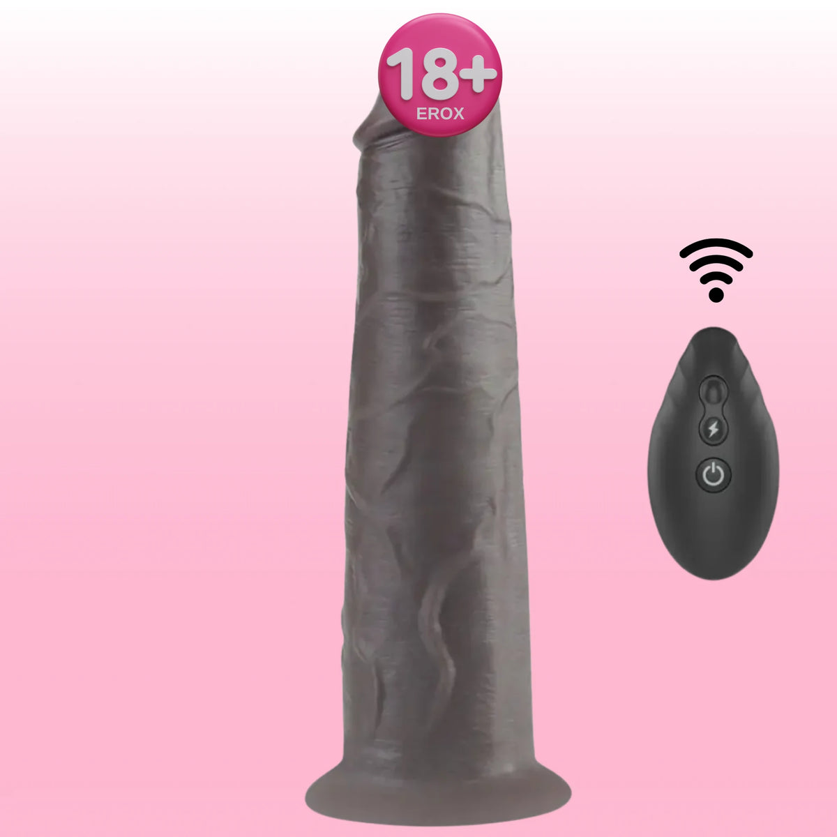 Lovetoy Dual Layered Silicone Rotator Black 20 Cm Hareketli Realistik Penis LV410220