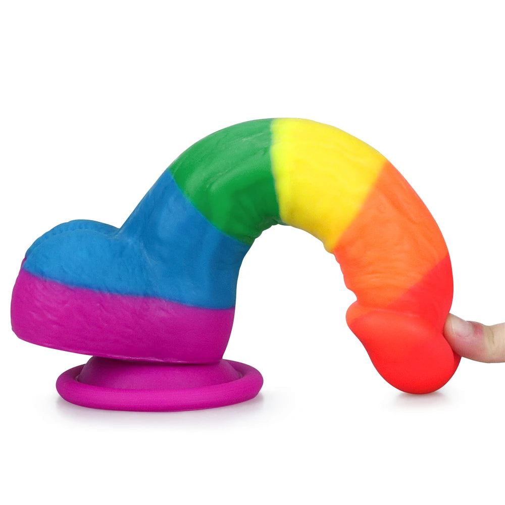 Lovetoy Prider Dildo 20 cm Renkli Soft Doku Realistik Penis LV410027