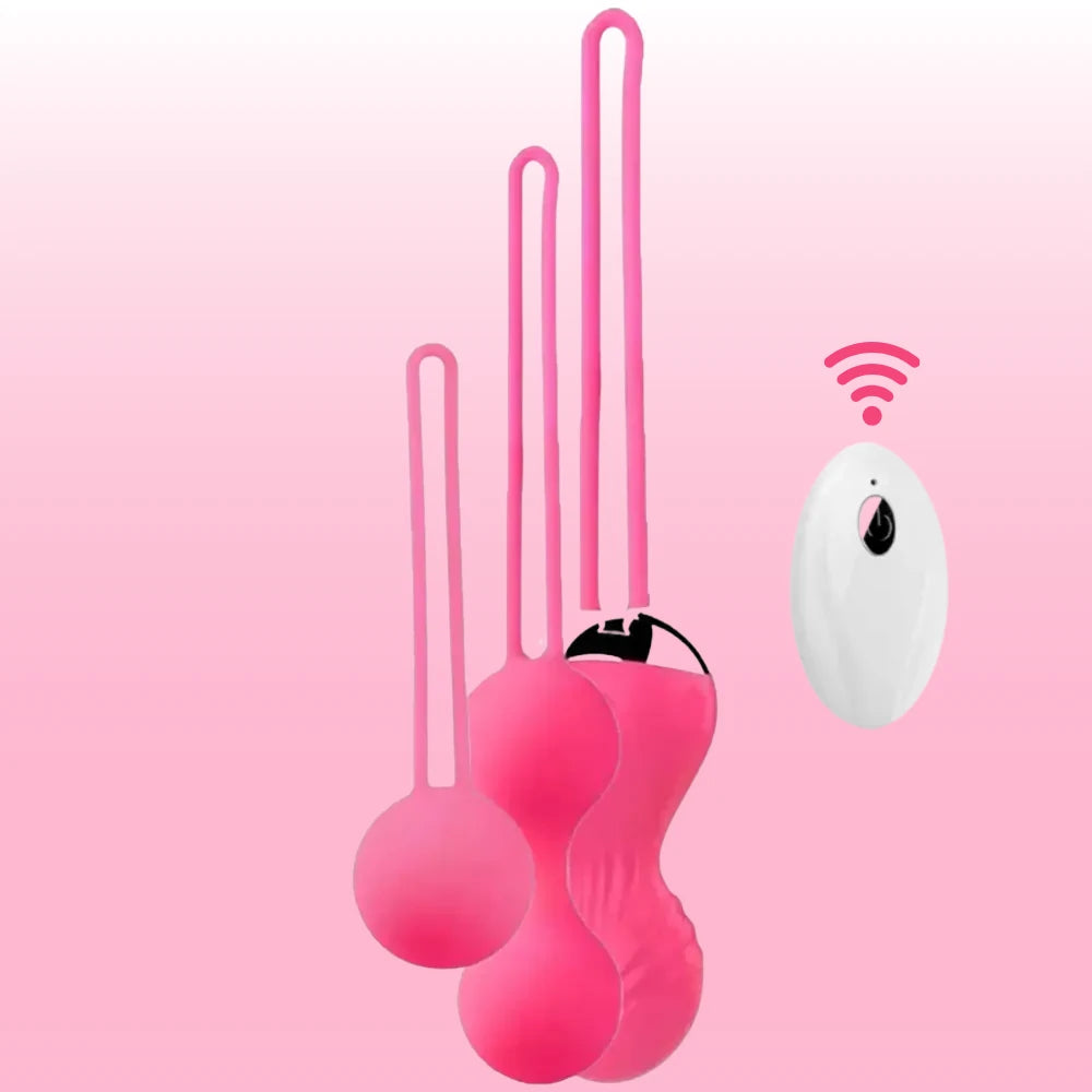 Frowzer Exuis Balls Set Uzaktan Kumanda Kegel Egzersiz Vibratörü Pink