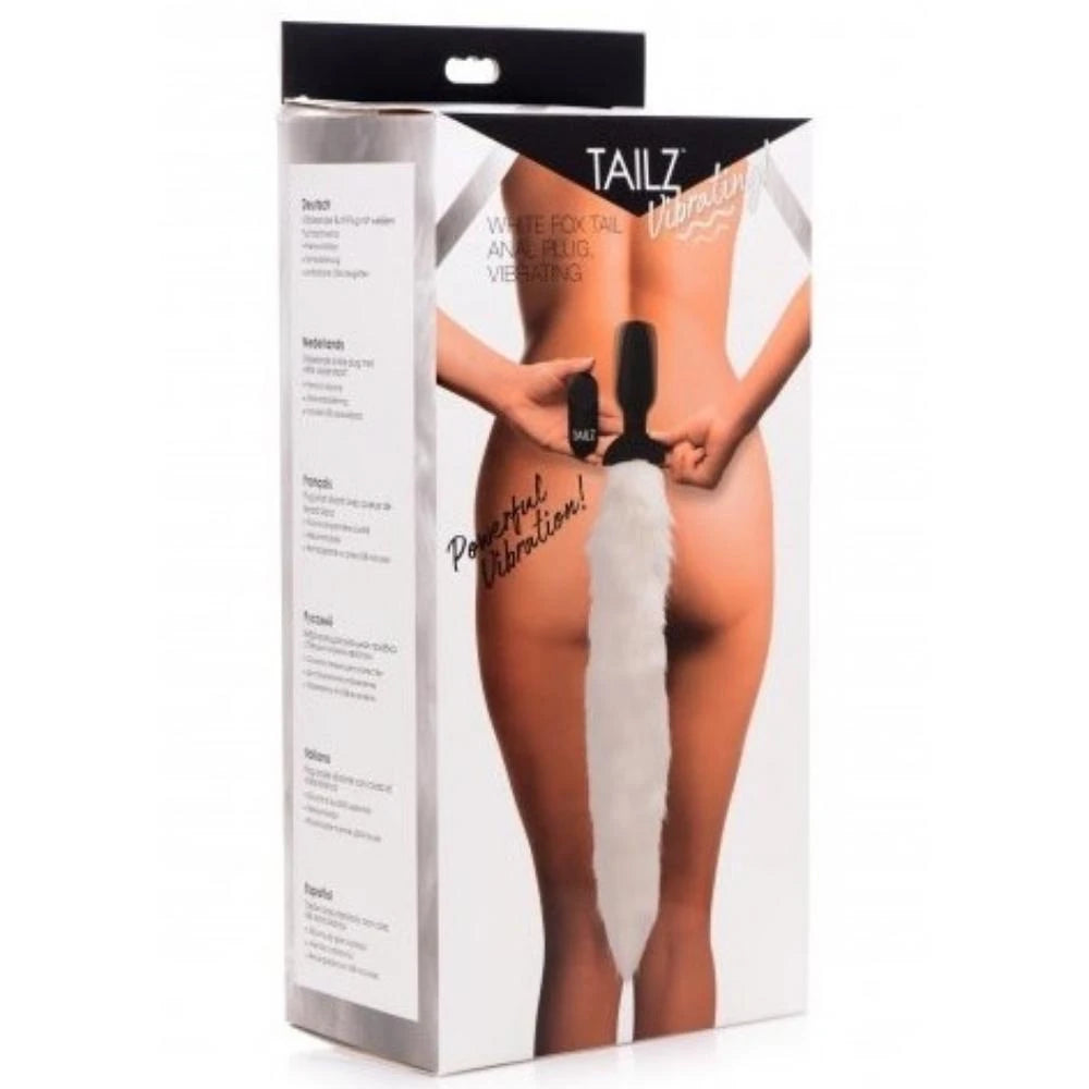 Xr Tailz Waggerz White Titreşimli Uzaktan Kumandalı Kuyruklu Anal Plug