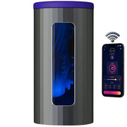 Lelo F1 V2 Masturbator Gun Metal Telefon Kontrol Masturbator-Blue