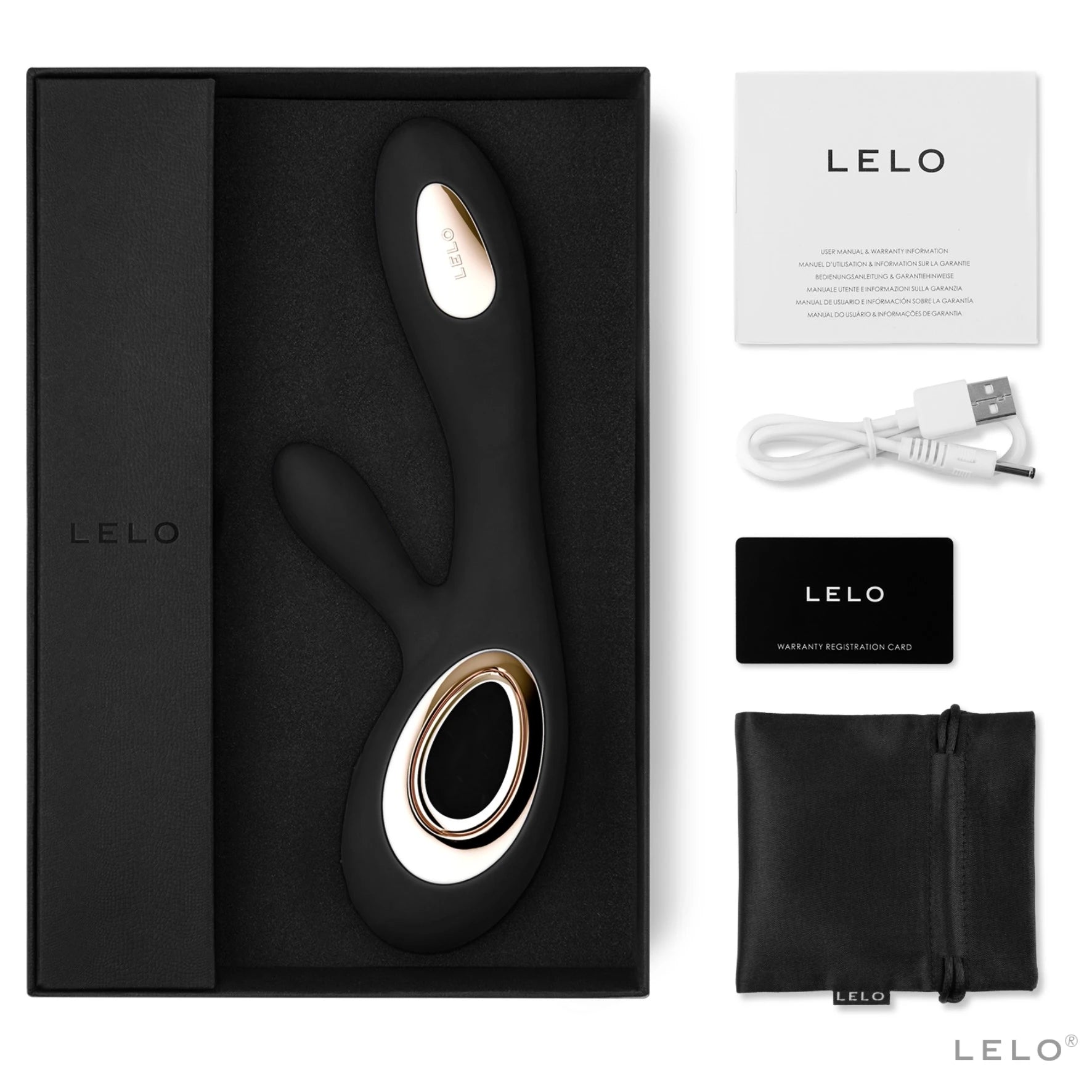 Lelo Soraya Wave Black Hareketli Rabbit Vibratör